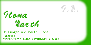 ilona marth business card